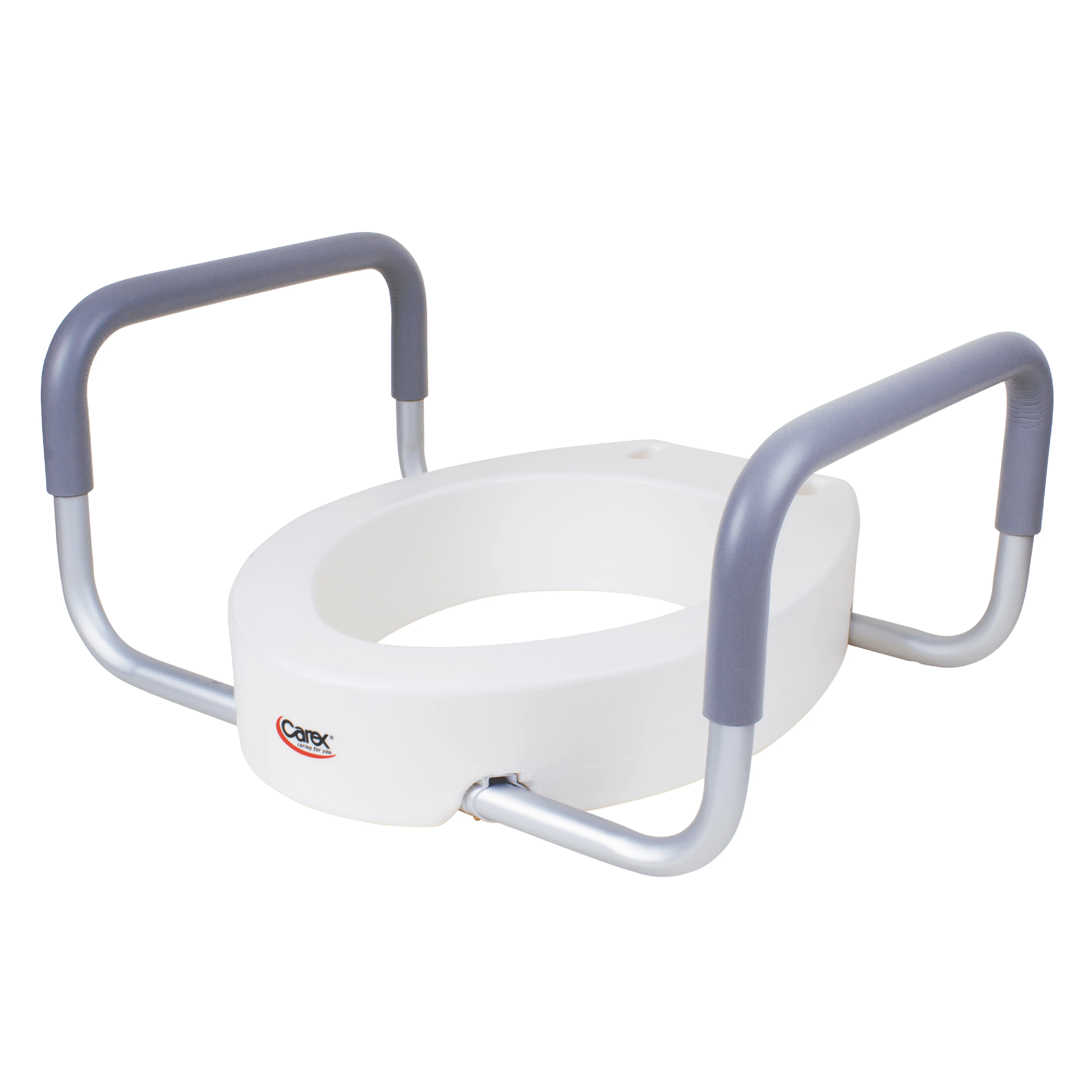 Carex Toilet Seat Elevator 3.5" with Handles - For Standard and Elongated Toilets