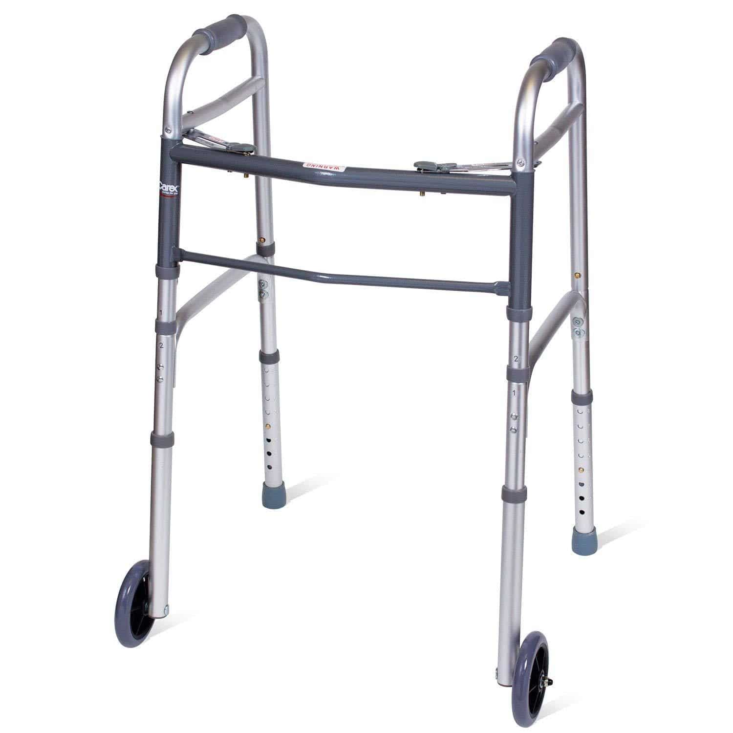 Carex Folding Walker with Wheels